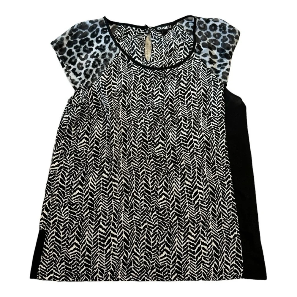 Express Black and White Top